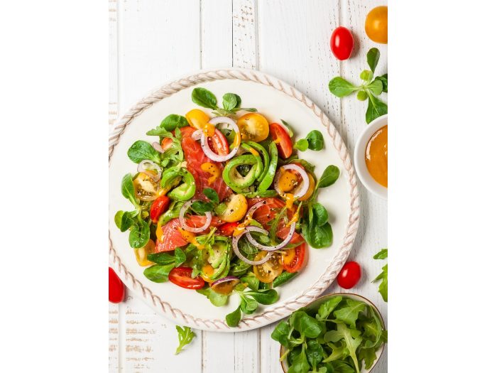 Ensalada de rúcula y salmón ahumado