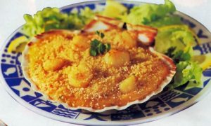 vieiras gratinadas