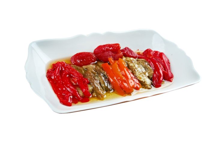 Escalivada de pimientos rojos y berenjena