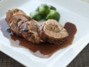 pollo relleno de ciruela