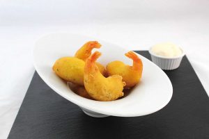 gamba rebozada con ajo