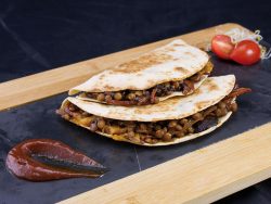 Tortita vegetal con salsa bbq 30x60