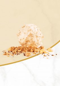 crujiente de chocolate blanco