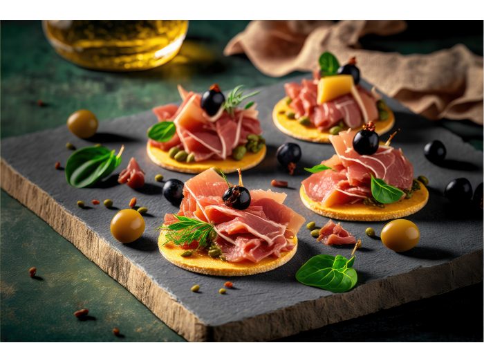 Tapas de jamón y aceitunas negras: Una receta deliciosa y rápida