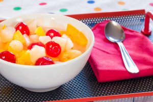 frutas en almíbar