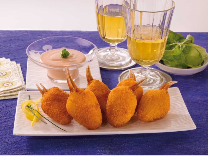 Muslitos de Cangrejo Rebozados con Salsa Rosada