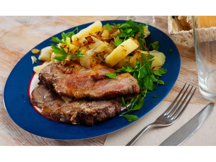 Receta de lomo de cerdo a la plancha con patatas