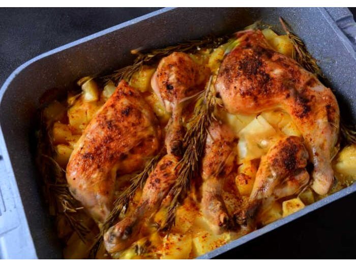 Receta de cuartos de pollo al horno con patatas ¡Deliciosa!