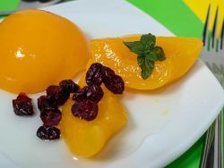 melocotón en almíbar