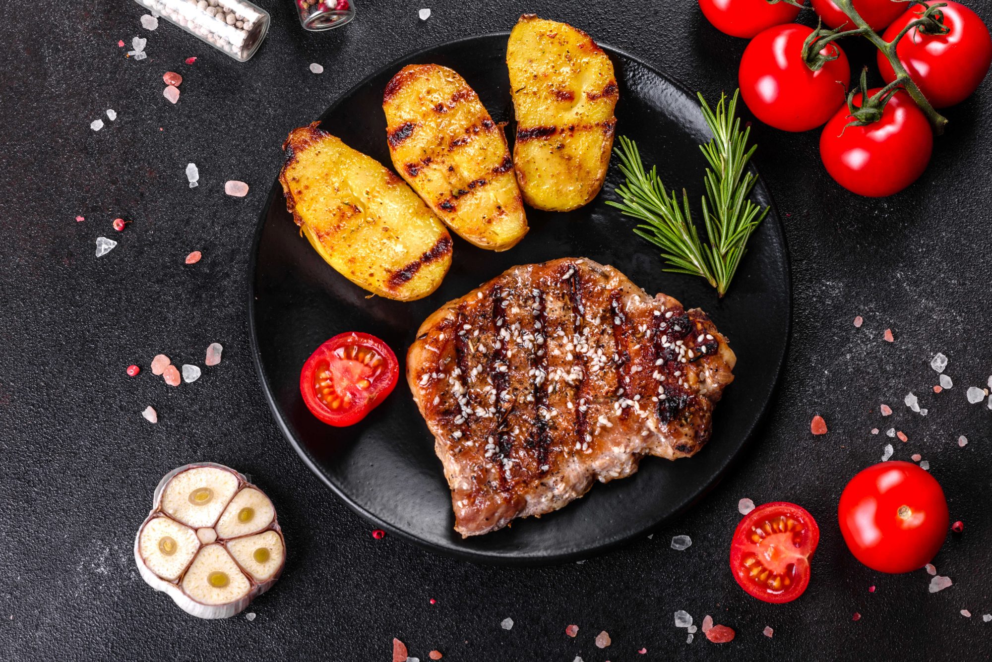 filete de ternera asado con patatas